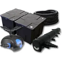 SunSun Filter Set 60000l Teich mit 72W Teichklärer,100W ECO Pumpe 25m Schlauch