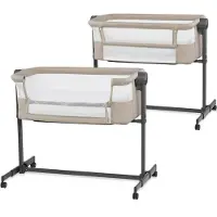 Kinderkraft Nestee Up 2 Beistellbett, Beige
