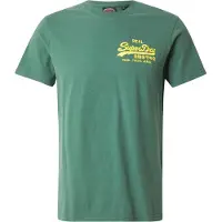 Superdry für Herren. M1012099A Grünes besticktes Vintage-T-Shirt (S), Lässig, Baumwolle, Kurzarm