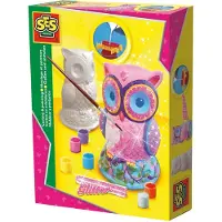 SES Creative 01285 Gips Gießen - Eule, Kreativset zum Selbermachen für Kinder, Guss-/Mal-Set für Kinder, 5 Jahr(e), Mehrfarbig, 14 Stück(e)