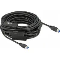 DeLOCK 85382, 20 m, USB A, USB B, USB 3.2 Gen 1 (3.1 Gen 1), 5 Gbit/s, Schwarz