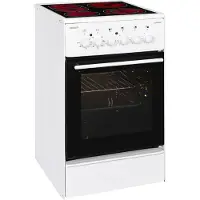 Exquisit ECM 8-4.1 BZ Elektro-Standherd | Glaskeramik | Bräter-/ Zweikreiszone | Ober-/ Unterhitze, Grill | Umluft | Weiß
