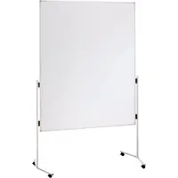 Franken Moderationstafel ECO, 1200 x 1500 mm, beidseitig, mit Rollen, weiß/Karton, ECO-UMTKR