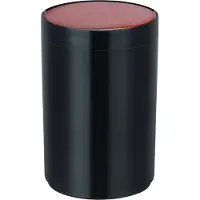 MSV Bad Serie "Lena" Design Kosmetikeimer Bad Treteimer 5 Liter (ØxH): ca. 18,5 x 26,3 cm Schwarz/Kupfer