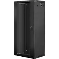 Lanberg WF01-6427-10B, Wandmontiertes Regal, 27U, 60 kg, 36 kg, Schwarz