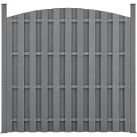 Neu.holz WPC Gartenzaun Sichtschutzzaun Windschutz Lamellenzaun Zaun 562x(165-185)cm Rund