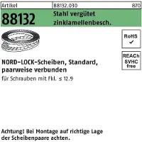 NORD-LOCK Scheiben geklebt DNL 24 (25,3 x 39 x 3,4) S 100 Stk