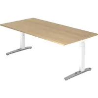 Hjh OFFICE PRO XTRA XB 2E WC - 200 x 100 Eiche höhenverstellbar
