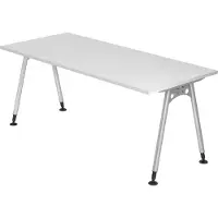 Hjh OFFICE PRO ATOS 19 S - Weiß 180 x 80 höhenverstellbar