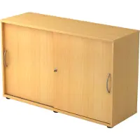 Hjh OFFICE PRO BETA 1752S - Buche 2 OH Schiebetürenschrank Bogengriff Metall