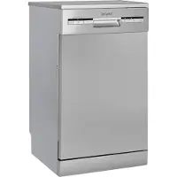 Exquisit Geschirrspüler GSP9109-030E silber | Spülmaschine 45 cm | ECO-Modus | Maßgedecke: 9 | Standgerät