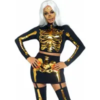 Leg avenue Gold-Glamour Skelettgirl Kostüm