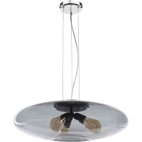 Licht-Erlebnisse Pendelleuchte Rauchglas Ø 60 cm 3x E27 Hängelampe Küche Hängeleuchte Esstisch