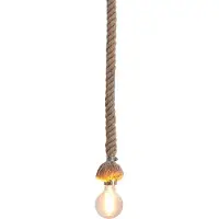 Licht-Erlebnisse Pendelleuchte Modern Kunstvoll "Mare" Natur JuteManilahanf (Abacá) Hängelampe Wohnzimmer Esstisch