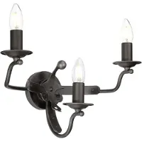 Elstead Lighting Elstead Windsor Wandleuchte E14 3-fach Graphit, UK