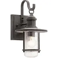 Elstead Lighting Elstead Riverwood Außen-Wandleuchte E27 32cm Verwittertes Zink IP44