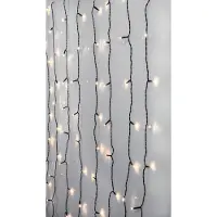 Eglo Lichterkette außen Crispy Ice White, Weihnachtsbeleuchtung Garten, LED Kette, Kunststoff in schwarz, warmweiß, IP44, 130 cm