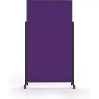 MAGNETOPLAN mobile Moderationstafel VarioPin Black, Hoch-/Querformat, 2-seitig nutzbar, B 1000 x H 1800 mm, Filz/Aluminium, violett/schwarz