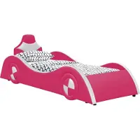 HTI Autobett Racing-Optik Pink/Weiß Liegefläche 90x200 cm inkl. Lattenrost für Jugendliche