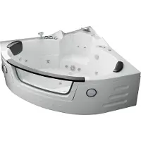 Jet-Line Whirlpool Indoor Spa Badewanne Eckbadewanne VILLA CARLOTTA weiß 1530x1530 mm mit Massagedüsen