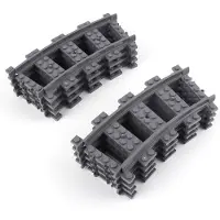 LEGO City Eisenbahn Schienen Kurve Dunkelgrau - 53400 NEU! Menge 25x