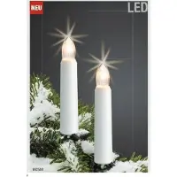 Hellum Lichterkette Weihnachtsbaum LED Filament, außen 20 teilig, Germany, Riffelkerzen 842500
