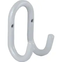 Pohl Mantelhaken Nora Breite 51 mm, Höhe 87 mm, Stahl weissaluminium (ca. RAL 9006)