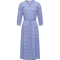 Ragwear Maxikleid "Meve" Ohne Taschen Leichtes Langarmkleid mit Blumenmuster