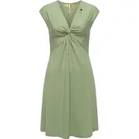 Ragwear Jerseykleid "Comfrey Solid" Ohne Taschen stylisches Sommerkleid mit tiefem V-Ausschnitt