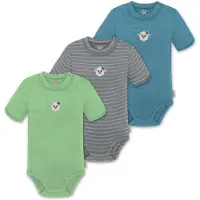 Normani 3er Set Baby Merino Kurzarmbody „Tihoi" - 9319