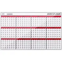 BI-Office Glasboard Jahresplaner 12 Monaten 78x48cm