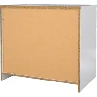 Ebuy24 Naia Kommode 3 Schubladen weiß hochglanz.