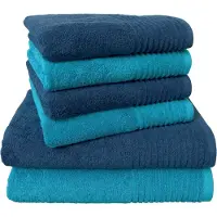 Dyckhoff Handtuch Set "Brillant", Set, 6 tlg., Walkfrottee, mit Streifenbordüre;4 Handtücher (50x100cm), 2 Duschtücher (70x140cm)