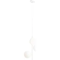 Licht-Erlebnisse Pendelleuchte Glas Metall E14 34 cm breit H: max. 120 cm Weiß 3-flammig Kugel Schirm Modern Hängelampe
