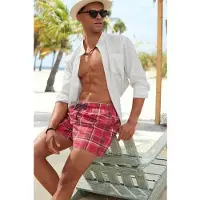 H.I.S. Badeshorts "Karo" mit kontrastfarbiger Kordel