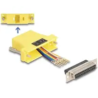 DeLOCK - Serieller Adapter - DB-25 (W) zu RJ-45 (W) - CAT 5/5e/6 - Daumenschrauben - Gelb