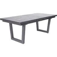 LC Garden Keramo Ausziehtisch Aluminium/Keramik Holzoptik Dunkelgrau