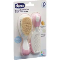 Chicco Bürsten und kämmen Natürliches rosa Haar ab 0 Monaten