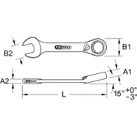 Ks Tools 503.4636 Ratschen-Ringgabelschlüssel