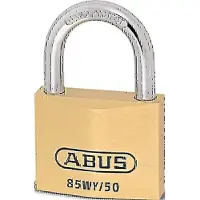 ABUS Zylindervorhangschloss 85WY/50 vs. Schlosskörperbreite 50 mm Messing verschiedenschliessend