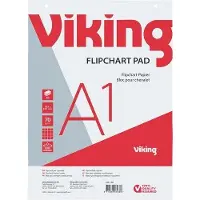 Viking Flipchart-Papier Weiss 70 g/m² 58,5 x 81 cm 5 Stück à 40 Blatt