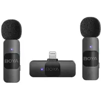 Boya BY-V2 V2.0 Drahtloses Lavalier-Mikrofon für Lightning - 2 x TX und 1 x RX