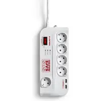 Salicru SPS SAFE Master, 918 J, 5 AC-Ausgänge, Typ F, 250 V, 50 Hz, 10 A