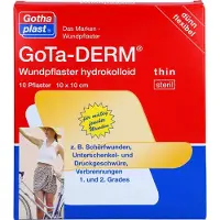 Gothaplast Gota-Derm thin hydrokoll.Wundpfl.steril 10x10 cm 10 St Pflaster