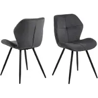 Actona Petri Esszimmerstuhl Stahl/Stoff
