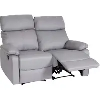 Mendler 2er Kinosessel MCW-L93, Relaxsessel Fernsehsessel Sofa, Armlehne Liegefunktion Nosagfederung Stoff/Textil hellgrau