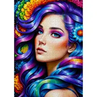 Enjoy Puzzle Puzzle Rainbow Flower Portrait - 1000 Teile buntes Motiv