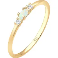 Elli Ring Vintage Opal Zirkonia 925 Sterling Silber Elli Gold