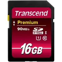 Transcend 16GB SDHC Class 10 UHS-I, 16 GB, SDHC, Klasse 10, NAND, 90 MB/s, Class 1 (U1)