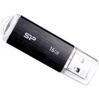 Silicon Power Ultima U02, 16 GB, USB Typ-A, 2.0, Kappe, 8 g, Schwarz